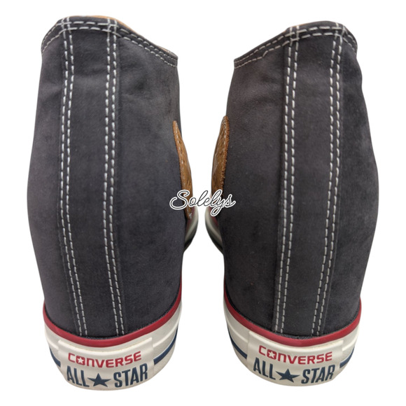 Converse 2017 CTAS Lux Mid Hidden Wedge Almost Black Peached Canvas Sneaker 8 - Picture 3 of 12